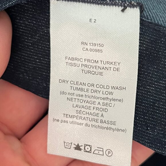 THE ROW STRATTON STRETCH DENIM CROPPED HIGH RISE LEGGINGS L - Picture 4 of 6